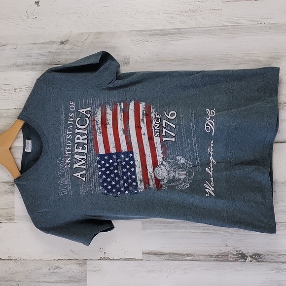 Washington DC United States of America gray graphic print tshirt Size Small - Picture 1 of 3